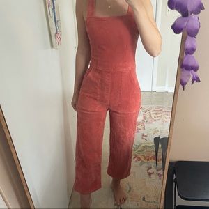 Billabong Terracotta Corduroy Wide-Leg Jumpsuit
